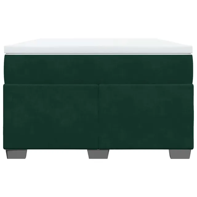 Sommier à lattes de lit et matelas Vert foncé 120x200cm Velours