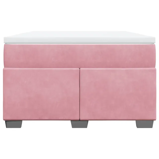 Sommier à lattes de lit avec matelas Rose 120x200 cm Velours