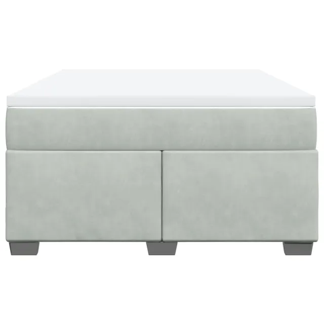 Sommier à lattes de lit et matelas Gris clair 140x190cm Velours