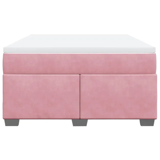 Sommier à lattes de lit avec matelas Rose 160x200 cm Velours