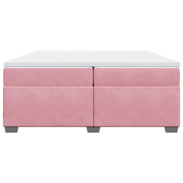 Sommier à lattes de lit avec matelas Rose 200x200 cm Velours