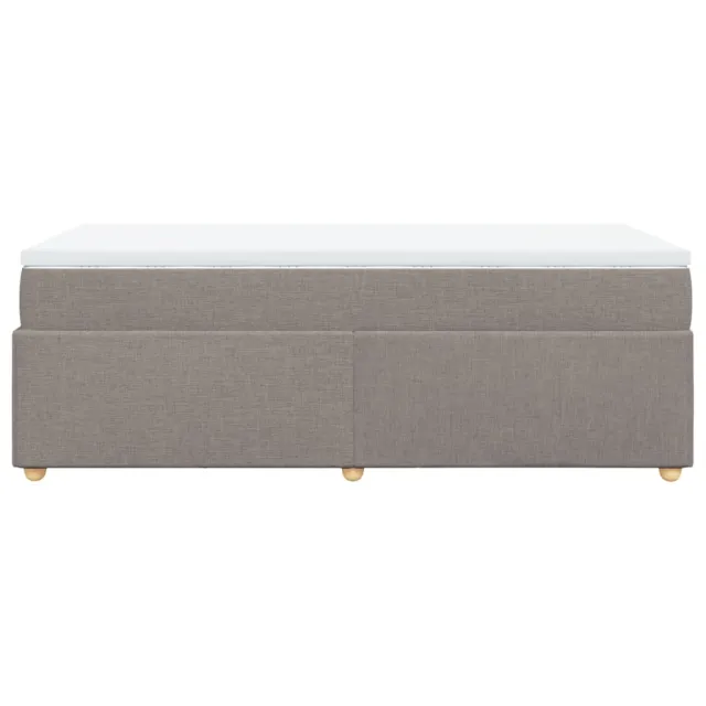 Sommier à lattes de lit avec matelas Taupe 80x200 cm Tissu