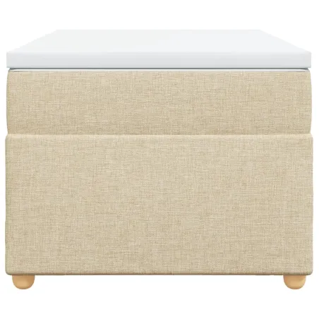 Sommier à lattes de lit avec matelas Crème 80x200 cm Tissu