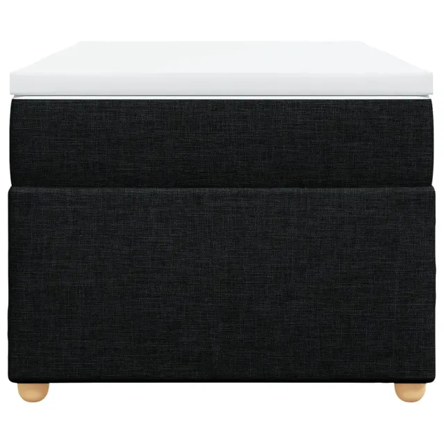 Sommier à lattes de lit avec matelas Noir 90x190 cm Tissu