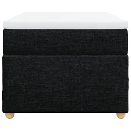 Sommier à lattes de lit avec matelas Noir 90x190 cm Tissu