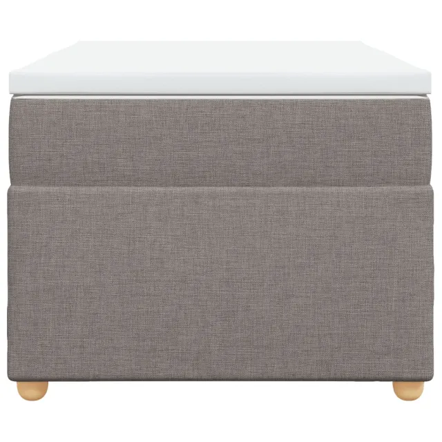 Sommier à lattes de lit avec matelas Taupe 90x200 cm Tissu