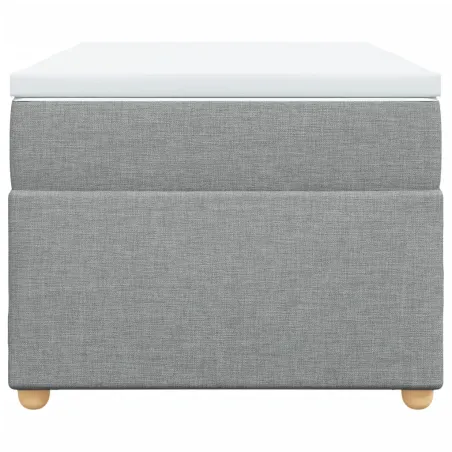 Sommier à lattes de lit avec matelas Gris clair 100x200cm Tissu