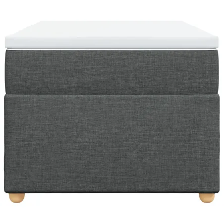 Sommier à lattes de lit avec matelas Gris foncé 100x200cm Tissu