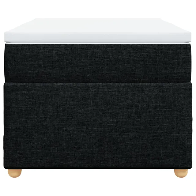 Sommier à lattes de lit avec matelas Noir 100x200 cm Tissu