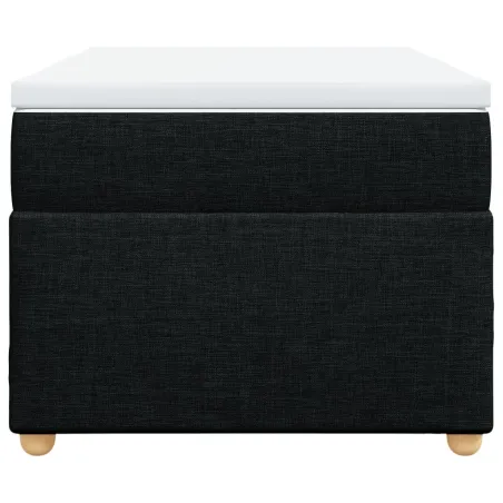 Sommier à lattes de lit avec matelas Noir 100x200 cm Tissu