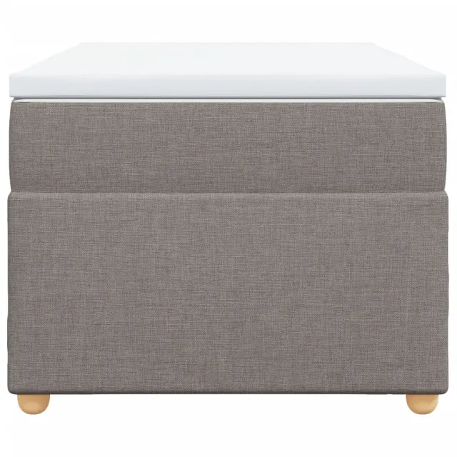 Sommier à lattes de lit avec matelas Taupe 100x200 cm Tissu