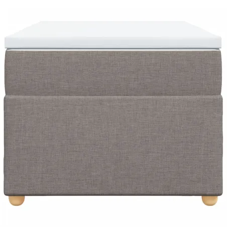 Sommier à lattes de lit avec matelas Taupe 100x200 cm Tissu