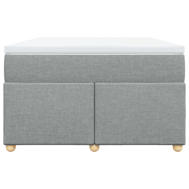 Sommier à lattes de lit et matelas gris clair 120x190 cm tissu