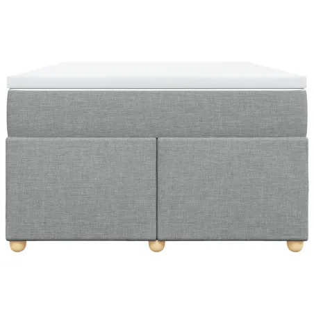 Sommier à lattes de lit et matelas gris clair 120x190 cm tissu