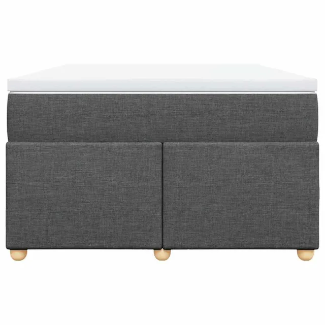 Sommier à lattes de lit avec matelas gris foncé 120x190cm tissu