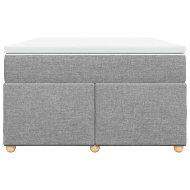 Sommier à lattes de lit avec matelas Gris clair 120x200cm Tissu