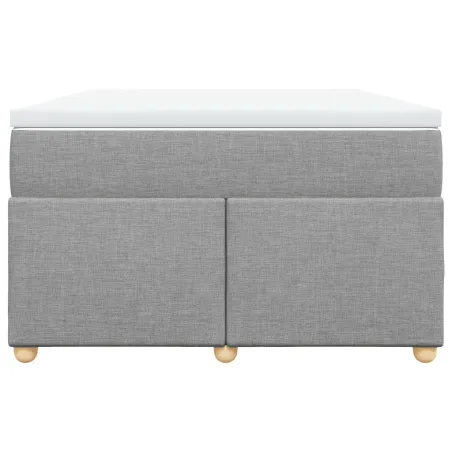 Sommier à lattes de lit avec matelas Gris clair 120x200cm Tissu