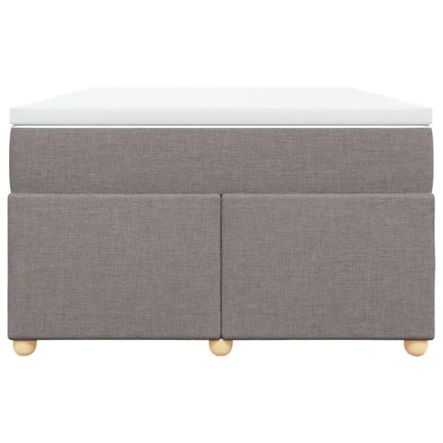 Sommier à lattes de lit avec matelas Taupe 120x200 cm Tissu