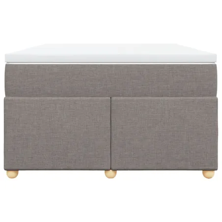 Sommier à lattes de lit avec matelas Taupe 120x200 cm Tissu
