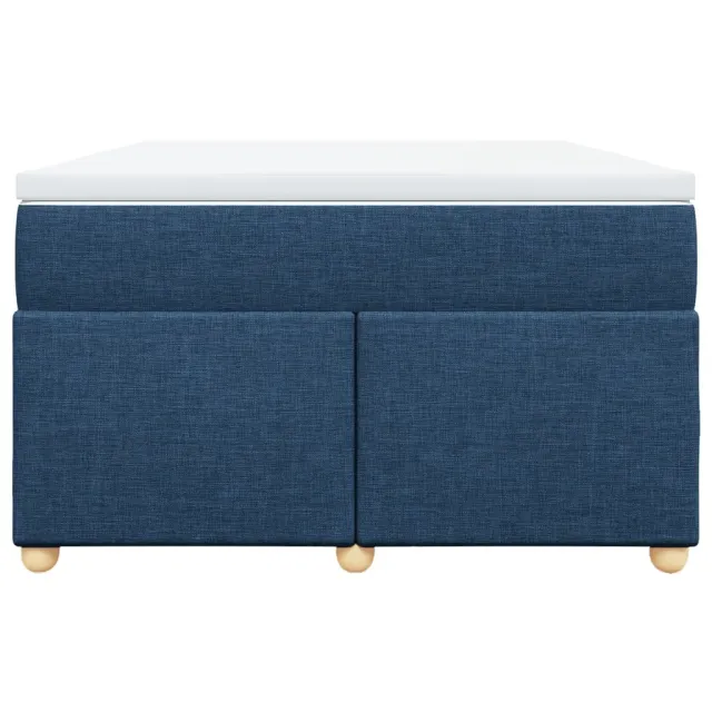 Sommier à lattes de lit avec matelas Bleu 120x200 cm Tissu