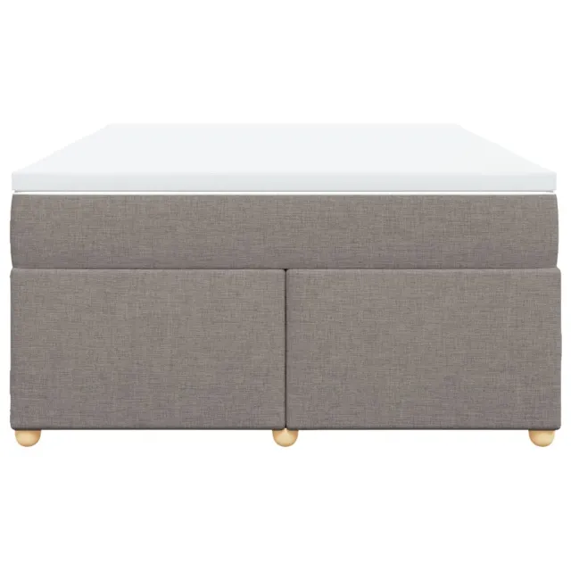Sommier à lattes de lit avec matelas Taupe 140x190 cm Tissu