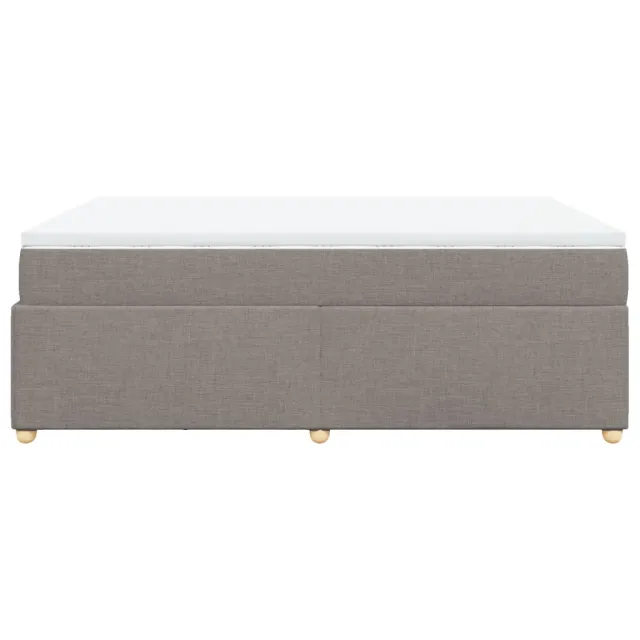 Sommier à lattes de lit avec matelas Taupe 140x190 cm Tissu