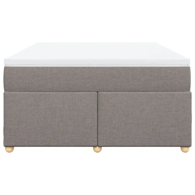 Sommier à lattes de lit avec matelas Taupe 160x200 cm Tissu