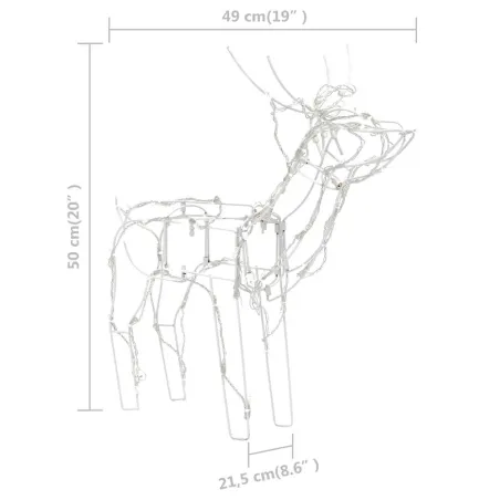 Cordon lumineux de Noël 3 pcs Rennes 229 LED