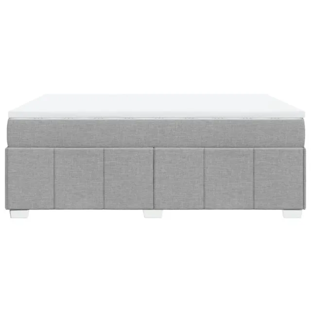 Sommier à lattes de lit avec matelas Gris clair 140x200cm Tissu