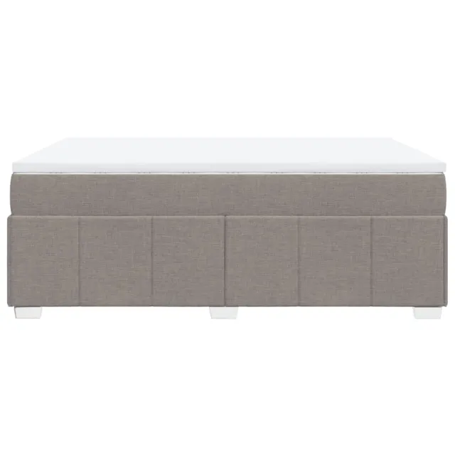 Sommier à lattes de lit avec matelas Taupe 140x200 cm Tissu