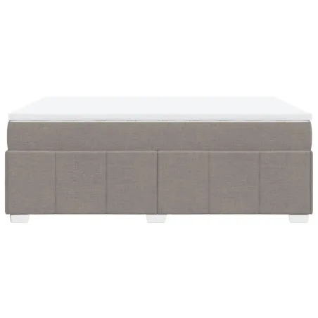 Sommier à lattes de lit avec matelas Taupe 140x200 cm Tissu