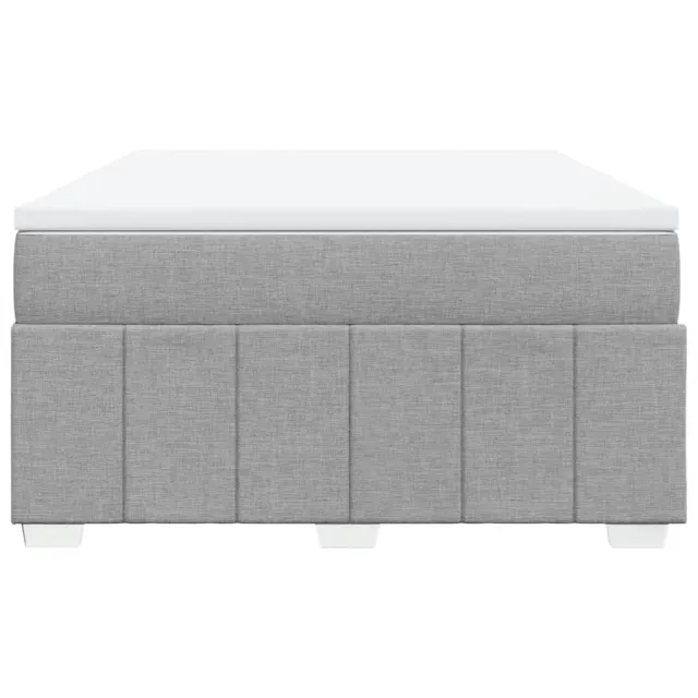 Sommier à lattes de lit avec matelas Gris clair 160x200cm Tissu
