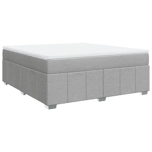 Sommier à lattes de lit avec matelas Gris clair 180x200cm Tissu