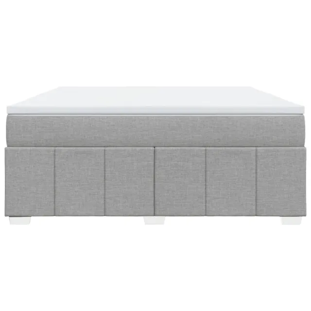 Sommier à lattes de lit avec matelas Gris clair 180x200cm Tissu