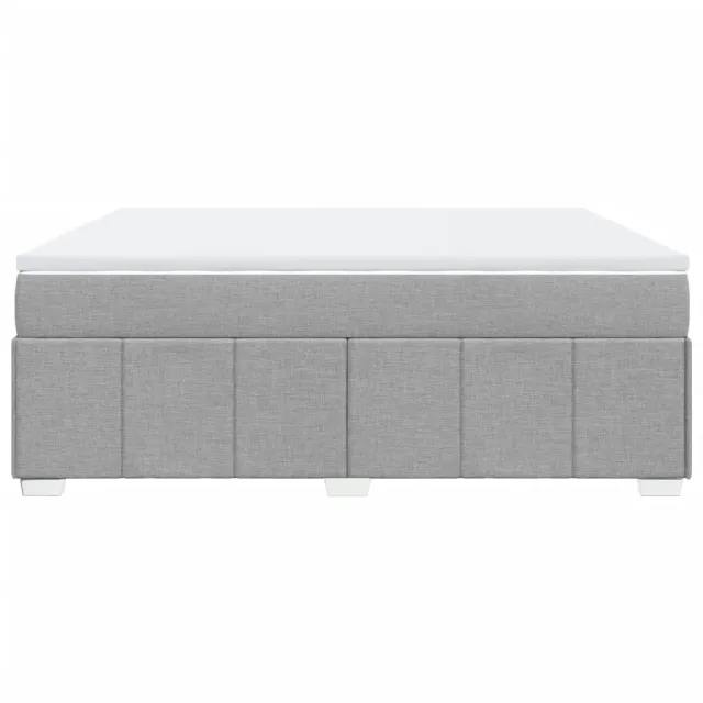 Sommier à lattes de lit avec matelas Gris clair 180x200cm Tissu