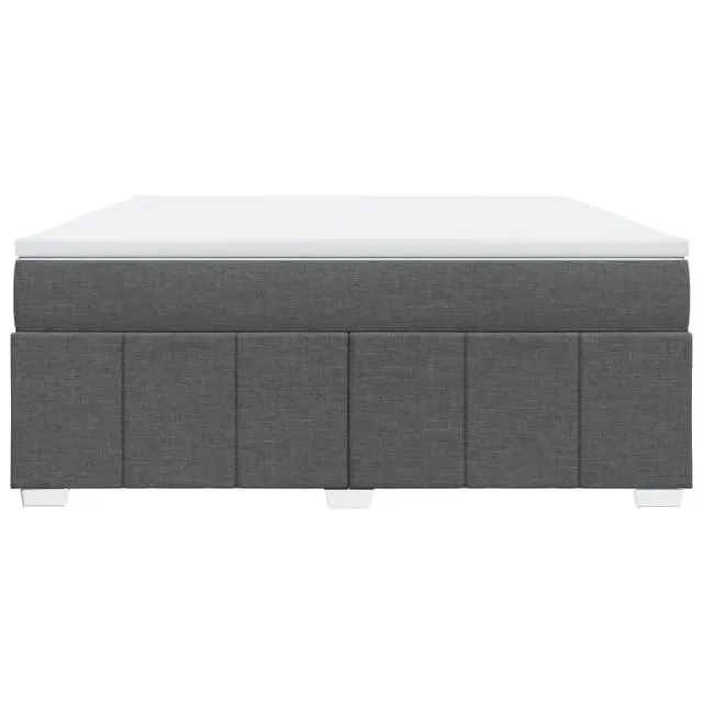 Sommier à lattes de lit avec matelas Gris foncé 180x200cm Tissu