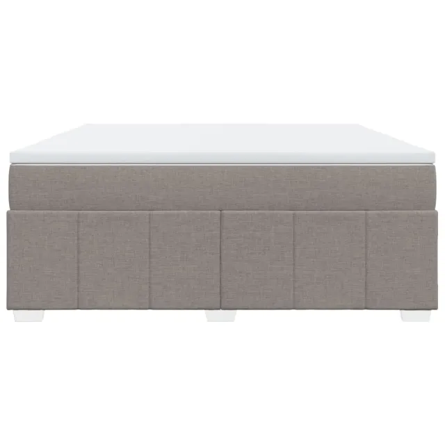Sommier à lattes de lit avec matelas Taupe 180x200 cm Tissu
