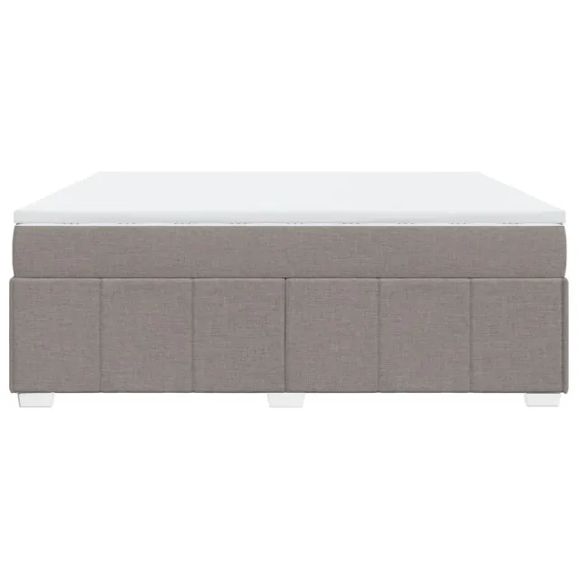 Sommier à lattes de lit avec matelas Taupe 180x200 cm Tissu
