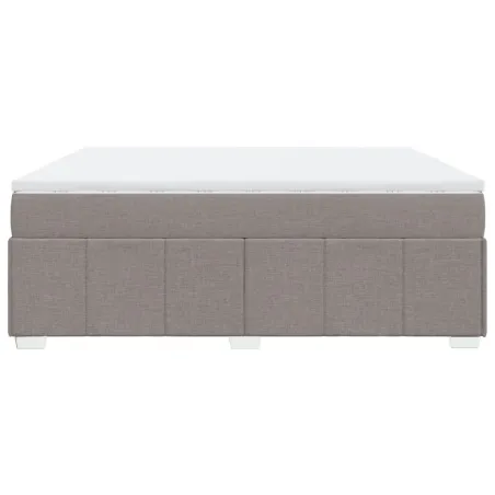 Sommier à lattes de lit avec matelas Taupe 180x200 cm Tissu