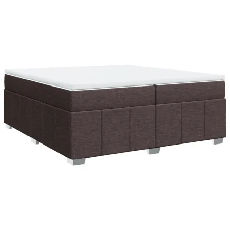 Sommier à lattes de lit avec matelas Marron foncé 200x200 cm