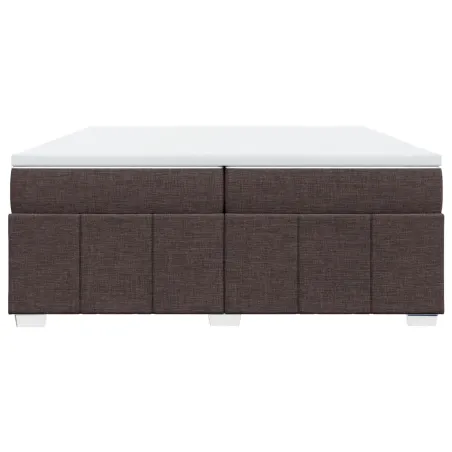Sommier à lattes de lit avec matelas Marron foncé 200x200 cm