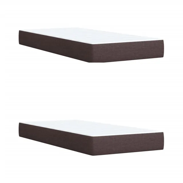 Sommier à lattes de lit avec matelas Marron foncé 200x200 cm