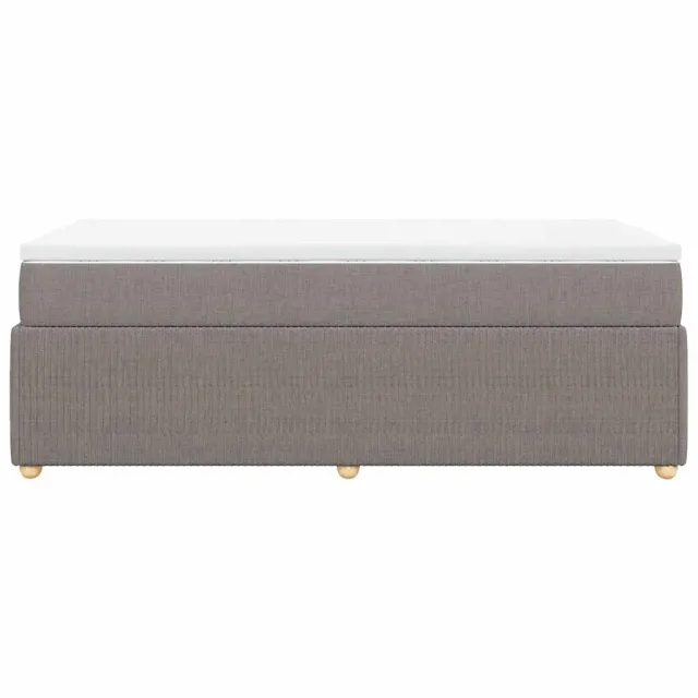 Sommier à lattes de lit avec matelas Taupe 80x200 cm Tissu