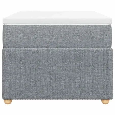 Sommier à lattes de lit avec matelas Gris clair 90x200 cm Tissu