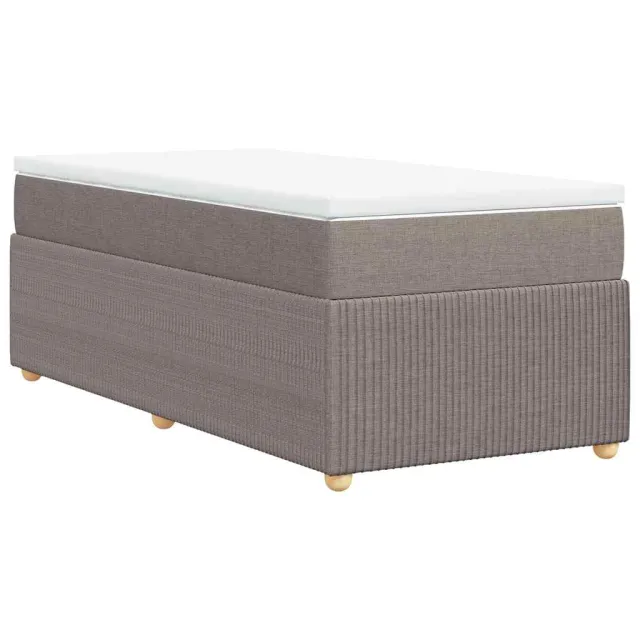 Sommier à lattes de lit avec matelas Taupe 90x200 cm Tissu