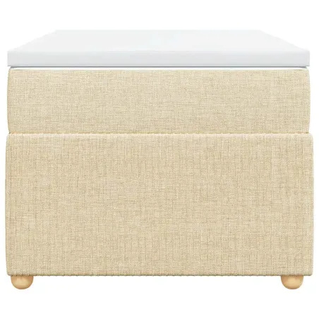 Sommier à lattes de lit avec matelas Crème 100x200 cm Tissu