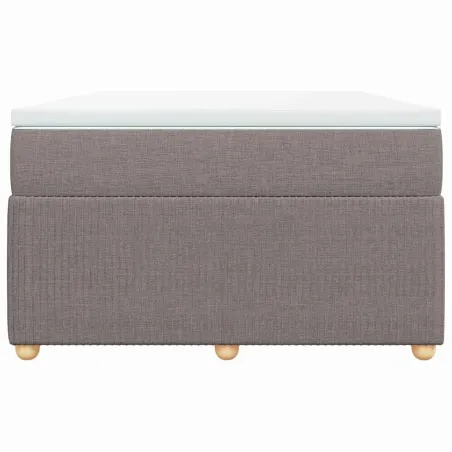 Sommier à lattes de lit avec matelas Taupe 120x200 cm Tissu