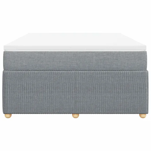Sommier à lattes de lit avec matelas Gris clair 140x190cm Tissu