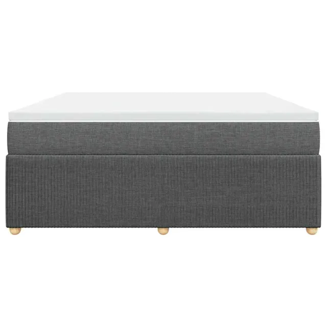 Sommier à lattes de lit avec matelas Gris foncé 180x200cm Tissu