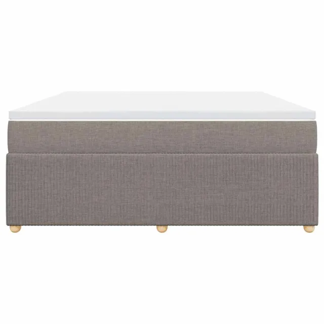 Sommier à lattes de lit avec matelas Taupe 180x200 cm Tissu